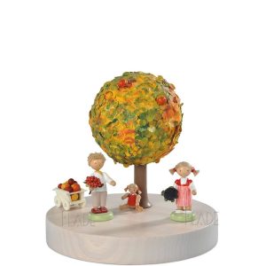 Apfelbaum auf Scheibe, Herbst (ohne Figuren)