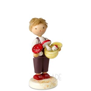 Junge mit Fliegenpilzen<br> FLADE and friends Edition 2016