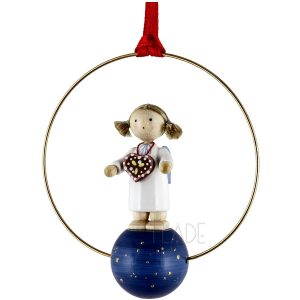Weihnachtsschmuck - Engel mit Lebkuchenherz