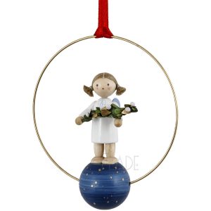 Weihnachtsschmuck - Engel mit Mistelzweig