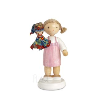 Mädchen mit Kasperle bunt