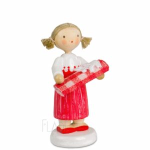 Mädchen mit Stoffballen