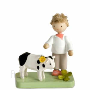 Junge mit Kälbchen