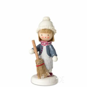 Mädchen mit Reisigbesen