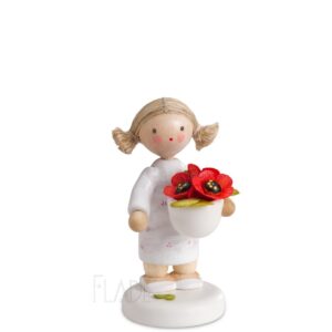 Mädchen mit Mohnblumen