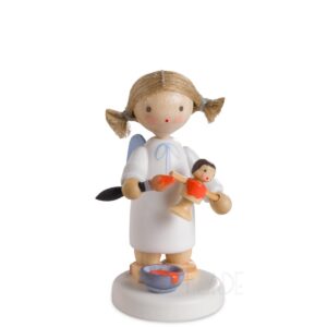 Engel mit Puppe und Pinsel