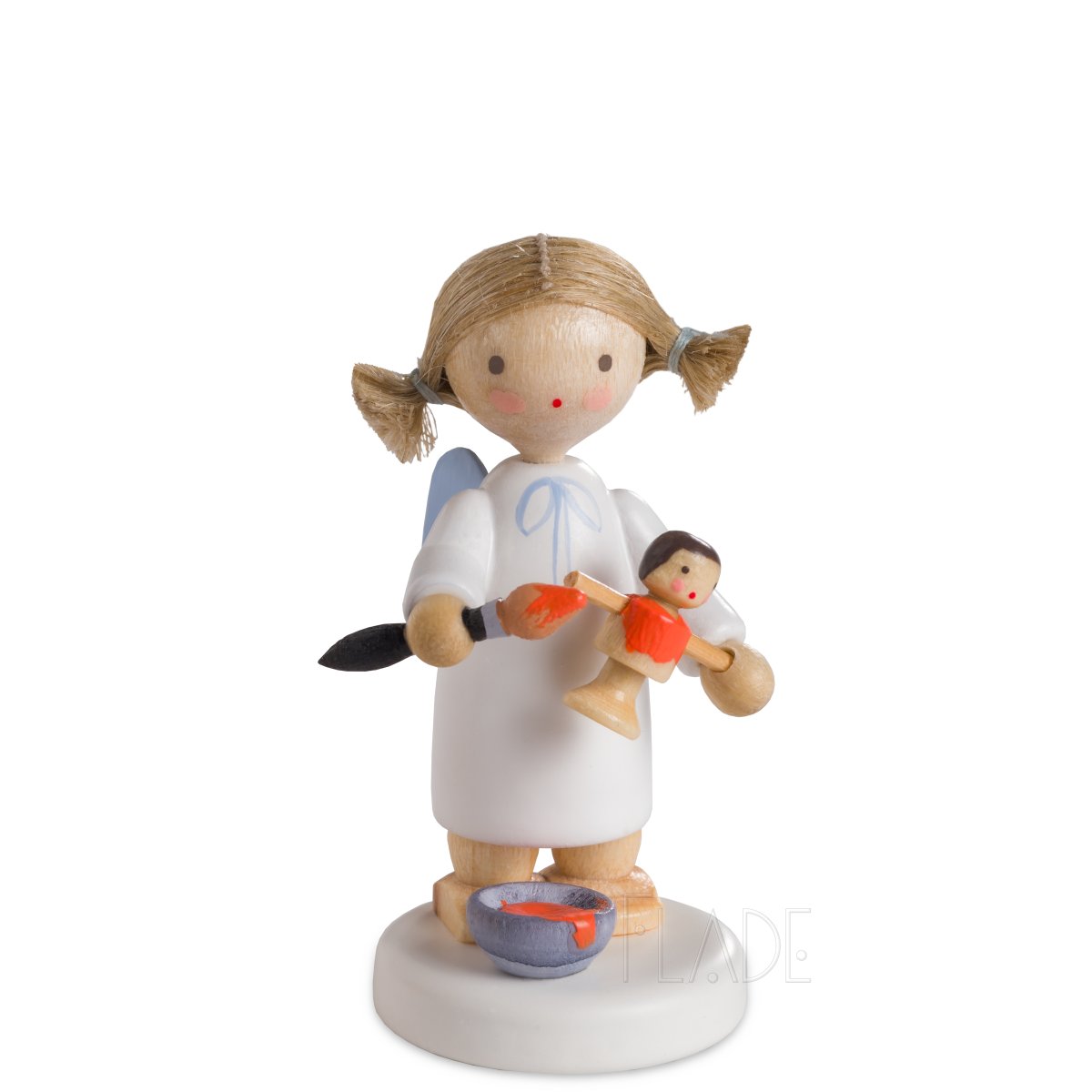 Engel mit Puppe und Pinsel