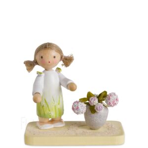 Mädchen mit Hortensie